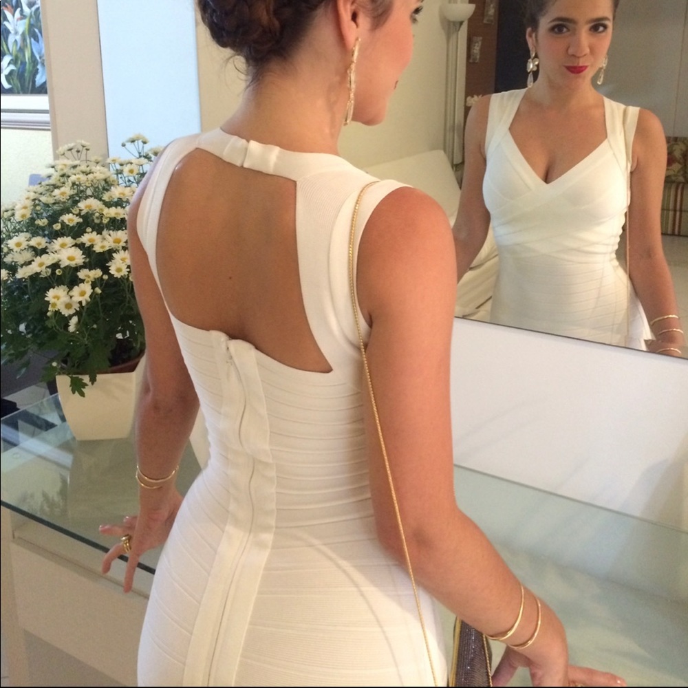 Hervé Leger Icon Gown (White)